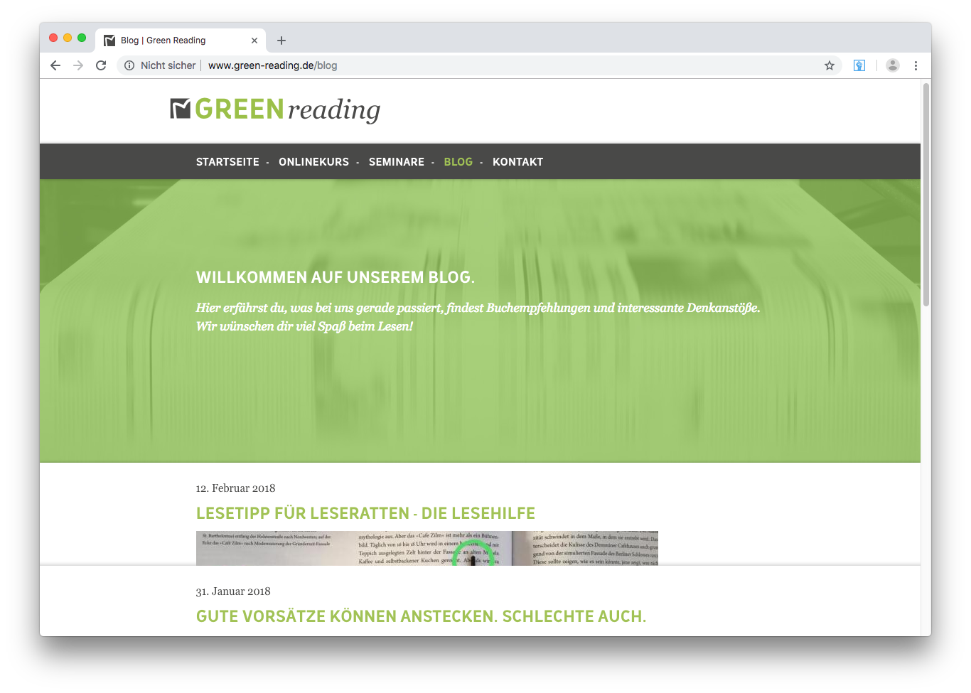 green reading